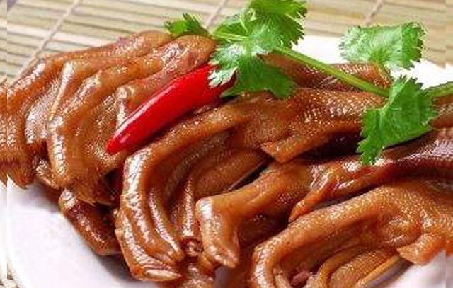 辣卤鸭脚 spicy braised duck feet